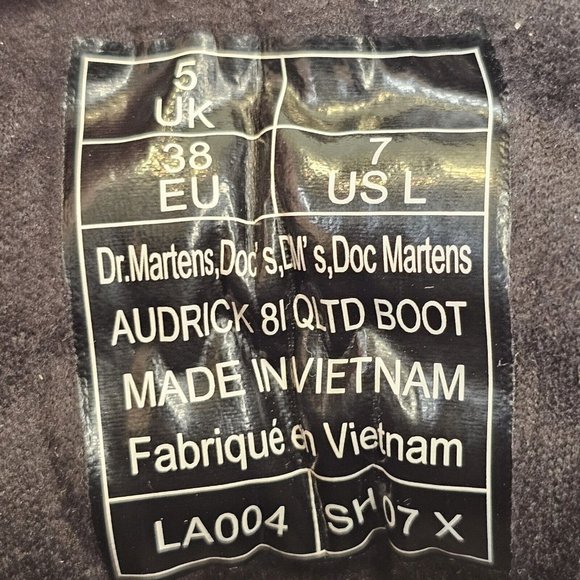 Dr. Martens Womens Audrick White Stitch Leather Platform Lace Up Boots - Size 7 - Picture 8 of 12